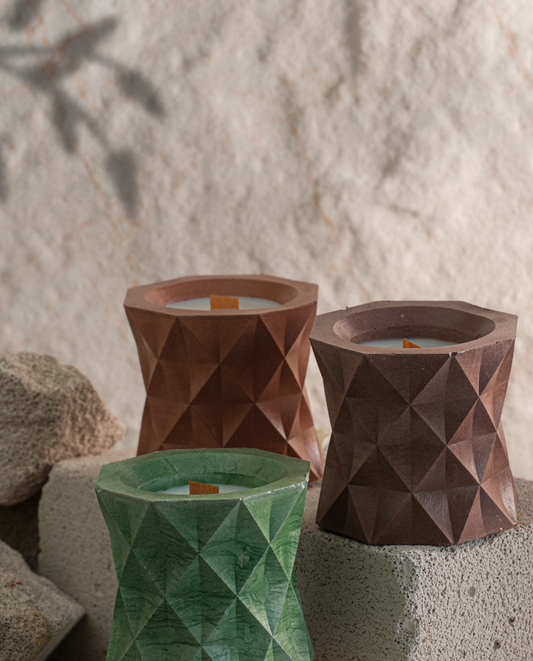 renkli beton kokulu mum baklava difana