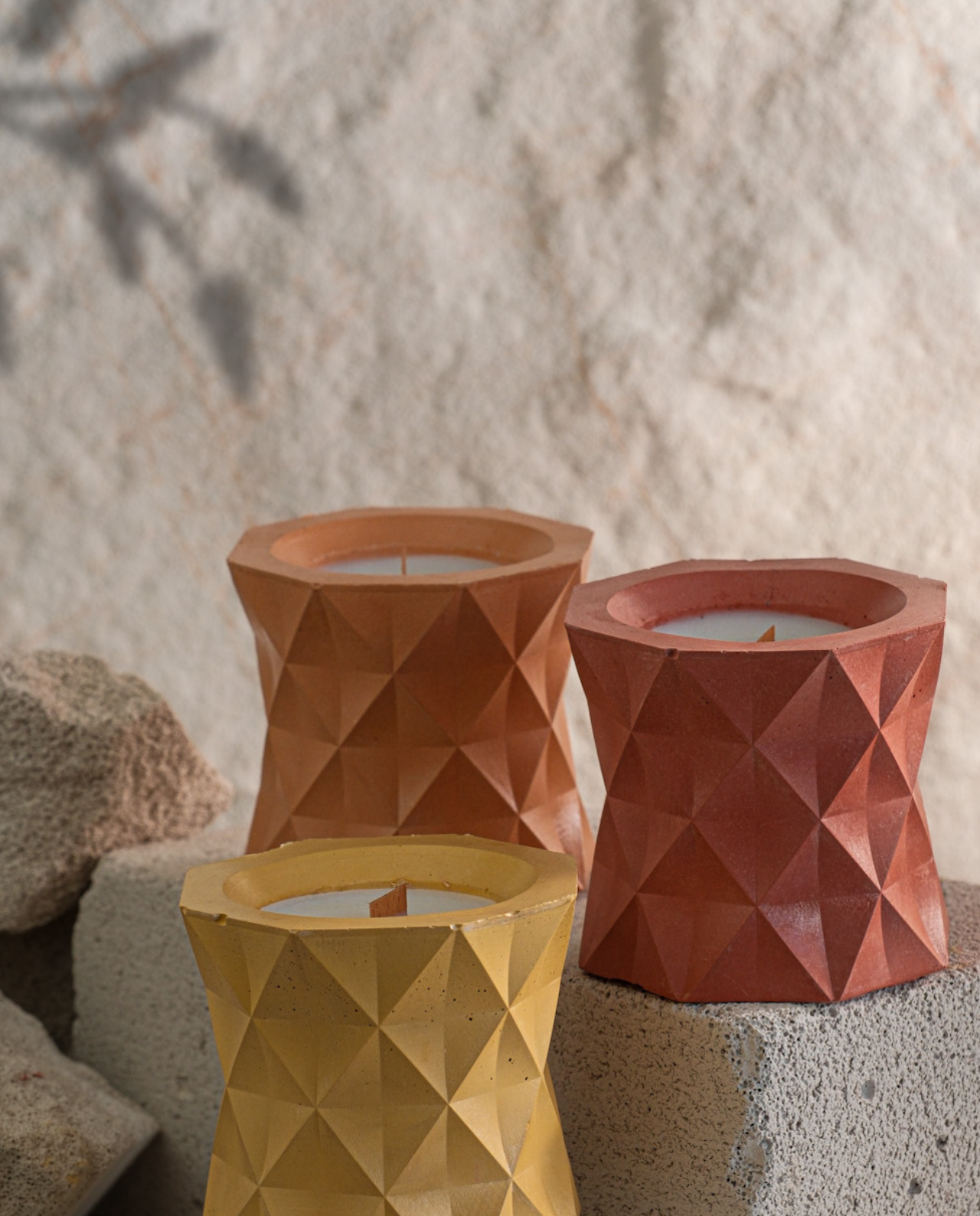 renkli beton kokulu mum baklava difana