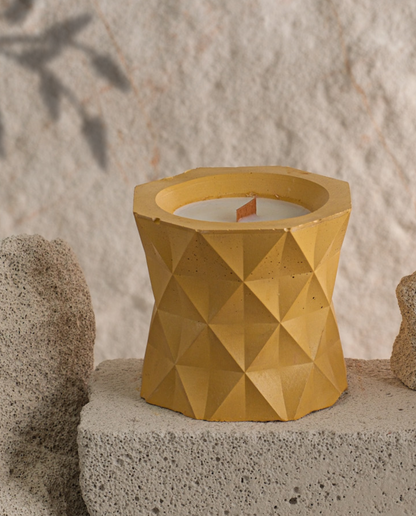 sarı beton kokulu mum baklava difana