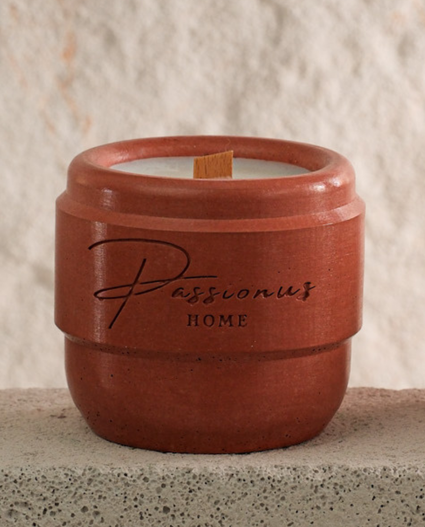 kırmızı beton kokulu mum kemerli alesta