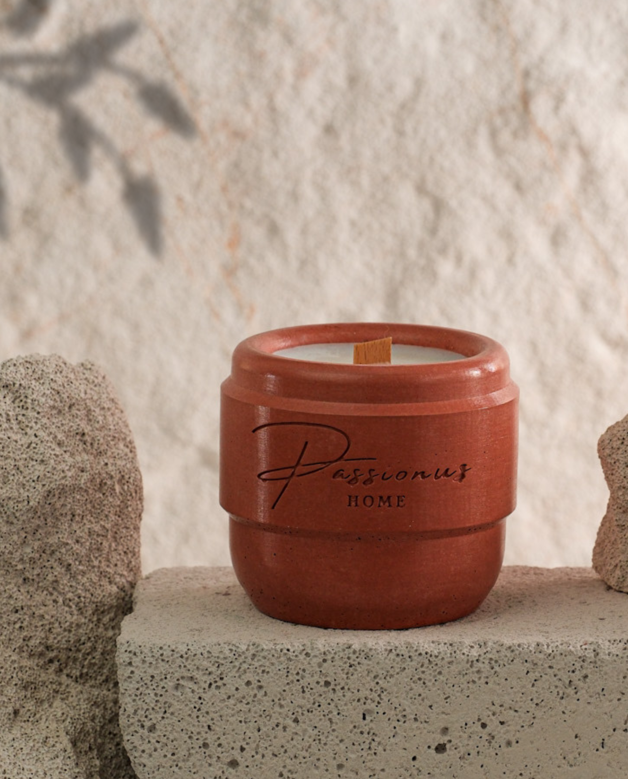 kırmızı beton kokulu mum kemerli alesta