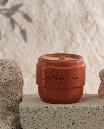 kırmızı beton kokulu mum kemerli alesta