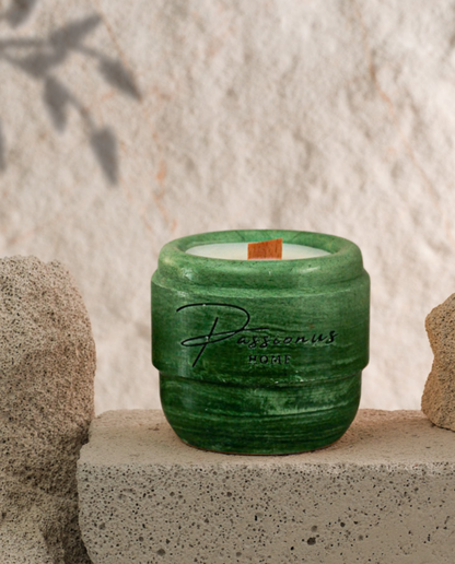 yeşil beton kokulu mum kemerli alesta