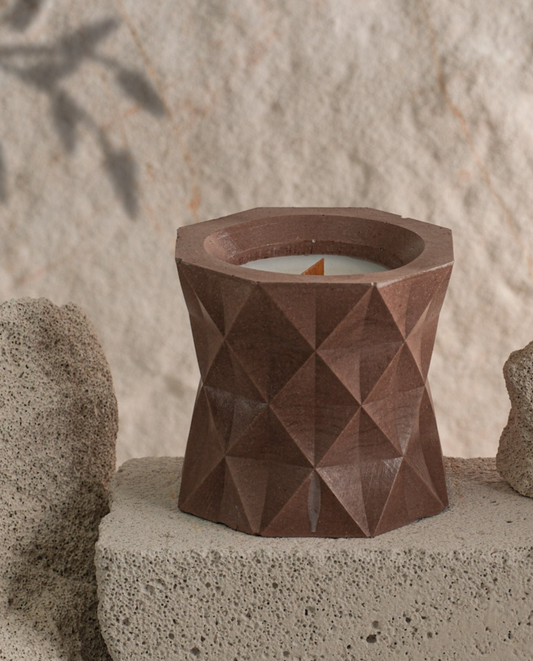 koyu kahve beton kokulu mum baklava difana